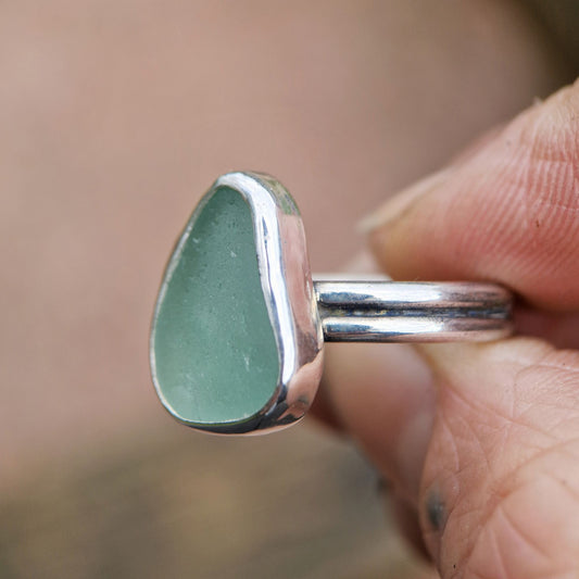 Sea glass ring